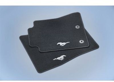 Ford Floor Mats - Carpeted, Black, 2 - Piece Set, w/Silver Pony Logo FR3Z-6313086-AA