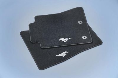 Ford Floor Mats - Carpeted, Black, 2-Piece Set, With Silver Pony Logo FR3Z-6313300-AC