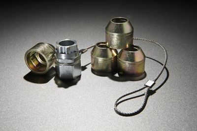 Ford Wheel Locks - Zinc - Plated For Hidden Lugs F3SZ-1A043-A