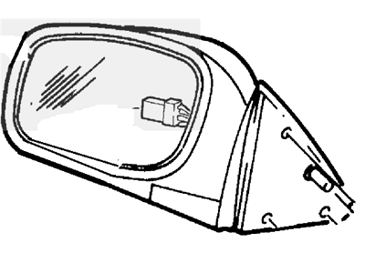 Ford XW1Z-17K707-DA Glass Assembly - Rear View Outer Mirror
