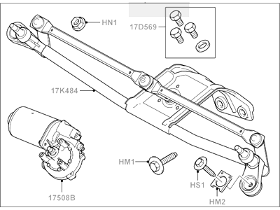 Ford Transit Connect Wiper Motor - 9T1Z-17508-A