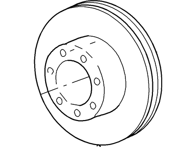 Ford F53 Stripped Chassis Brake Disc - 1C3Z-2C026-AA