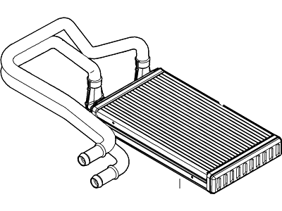 Ford CG1Z-18476-B Radiator And Seal Assembly - Heater