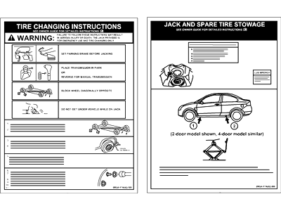 Ford 8M5Z-17A083-A Decal - Jack Operation