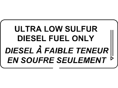 Ford E43Z-9A095-B Label Fuel /Dsl-Bi-Linqual