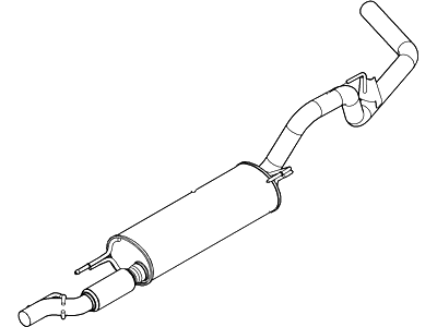 Ford BL3Z-5230-H Rear Muffler And Pipe Assembly