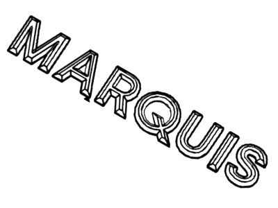 Mercury Grand Marquis Emblem - 4W3Z-5442528-BA