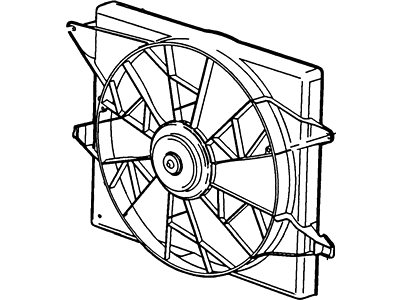 Lincoln Mark VIII Cooling Fan Assembly - F8LZ-8C607-AA