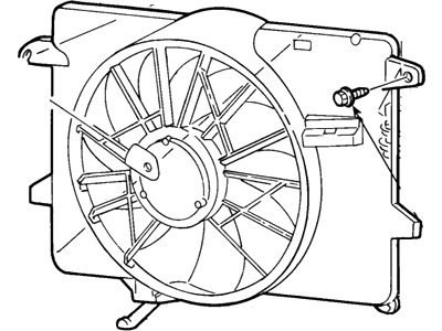 Ford YW1Z-8C607-AB Fan And Motor Assembly