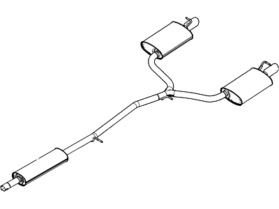 Ford DB5Z-5230-D Centre And Rear Muffler Assembly