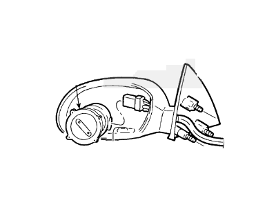 Ford 6F1Z-17682-A Glass Assembly - Rear View Outer Mirror