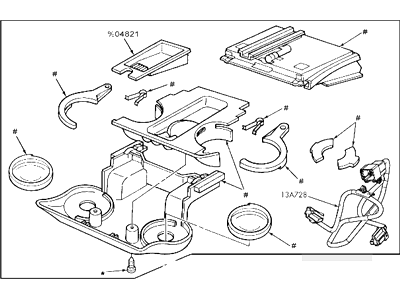 Ford 5W7Z-5404810-AAA Ash Receptacle And Housing Assembly