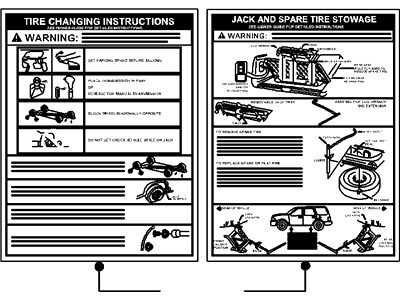 Ford AL8Z-17A083-C Decal - Jack Operation
