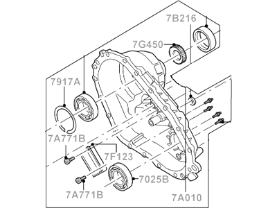 Ford 4L2Z-7005-AA Transmission Case Assembly