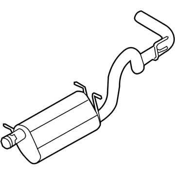 Ford 7C2Z-5230-HA Rear Muffler And Pipe Assembly