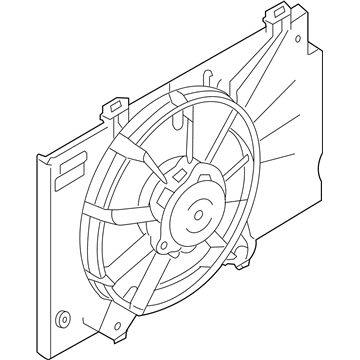 Ford H1BZ-8C607-B Engine Cooling Motor And Fan Assembly