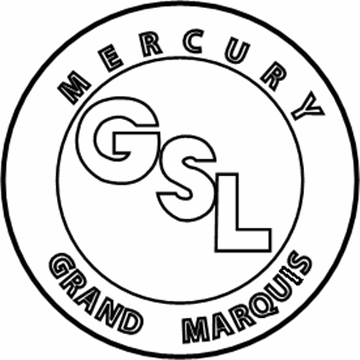 Mercury Grand Marquis Emblem - 5W3Z-16098-AA