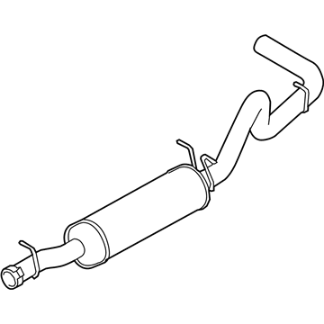 Ford 4C2Z-5230-GA Rear Muffler And Pipe Assembly