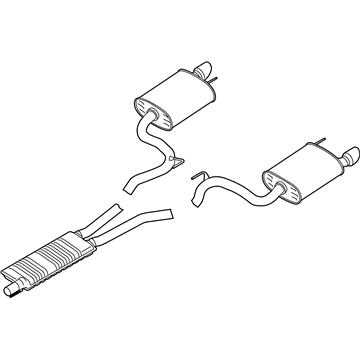 Ford FR3Z-5230-Q Centre And Rear Muffler Assembly