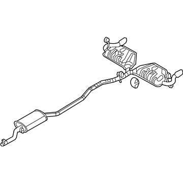 Ford 7T4Z-5230-AA Centre And Rear Muffler Assembly