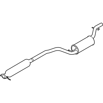Ford 8S4Z-5230-C Front Muffler Assembly