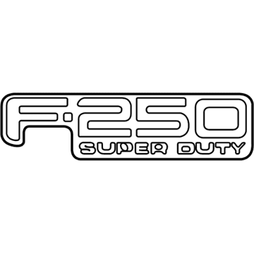 2000 Ford F-250 Super Duty Emblem - F81Z-16720-LB