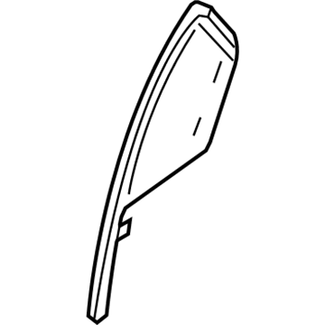 Ford 8A4Z-7426871-A Glass - Door Rear Window - Fixed