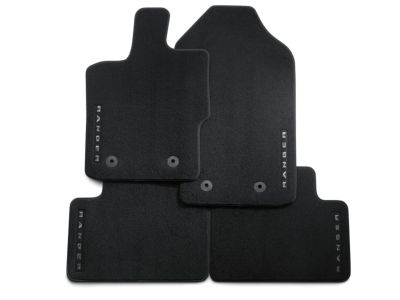 Ford Floor Mats - Carpeted, Black, 4-Piece Set, For Super Cab, With Logo LB3Z-2113300-BA