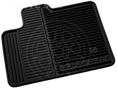 Ford Floor Mats - All Weather, Black, 3 - Piece Set, w/Ford Oval Logo, For Crew Cab 8C3Z-2613300-A