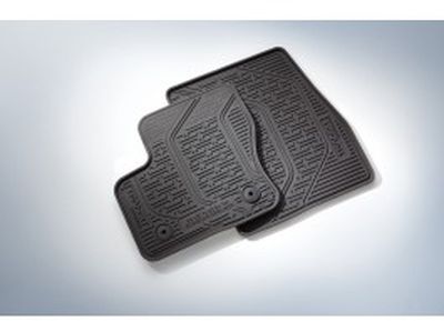 Ford Floor Mats - All - Weather Thermoplastic Rubber, Black, 4 Piece with Rear A/C DT1Z-1713300-DC