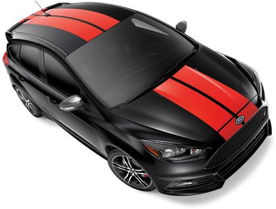Ford Graphics Kit - Over The Top Stripe, Red, ST F1EZ-5420000-AA