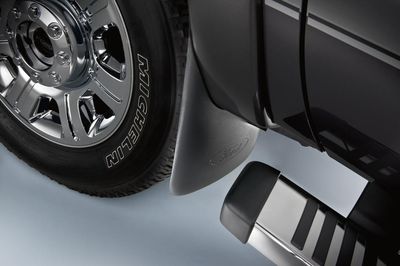 Ford Splash Guards - Molded, Front Pair, Black, SRW and 4X2 DRW w/o Wheel Lip Moldings HC3Z-16A550-AA