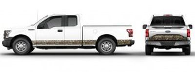 Ford Custom Stripe Kits - by 3M Original Wraps, Two Tone Stripe Kit, Mossy Oak, Includes Tailgate VFL3Z-9920000-N