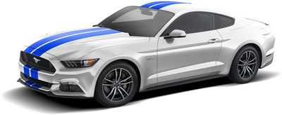 Ford Graphics Kit - 10 In. Wide Dual Over - the - Top Stripes, Intense Blue VGR3Z-6320000-D