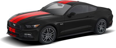 Ford Graphics Kit - 10 In. Wide Dual Over - the - Top Stripes, Hot Rod Red VGR3Z-6320000-F