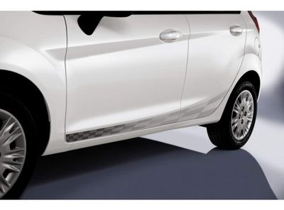 Ford Graphics, Stripes, and Trim Kits - Side Stripes, Checkered Flag, Silver EE8Z-5420000-AB