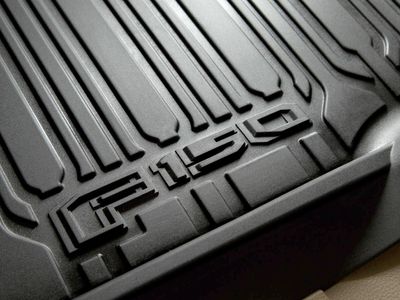 Ford Floor Mats - Tray Style, Ebony, 3-Piece, SuperCrew HL3Z-1613300-AA