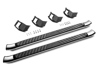 Ford Step Bars - 5 Inch, Chromed Aluminum, Super Cab FL3Z-16450-BD