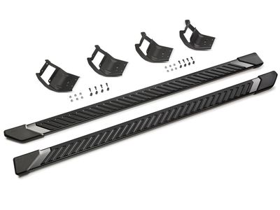Ford Step Bars - 5 Inch Angular, Painted Magnetic, Super Cab FL3Z-16450-LC