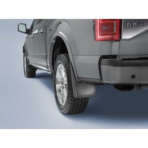 Ford Splash Guards - Molded, Rear Pair, Carbon Black, Without Wheel Lip Molding FL3Z-16A550-DA