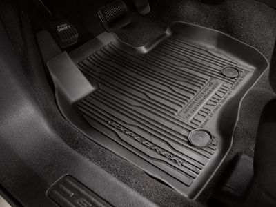 Ford Floor Mats - Tray Style, 4-Piece, Black, With 2nd Row Hump Flap HB5Z-7813300-CA