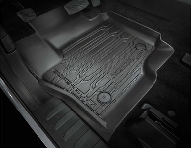 Ford Floor Mats - Tray Style, Black, 3 Piece Set, For Super Cab and Crew Cab HC3Z-2613300-BA