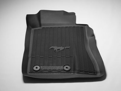 Ford Black 4pc All Weather Floor Liner Tray with Pony Logo HR3Z-6313300-AA