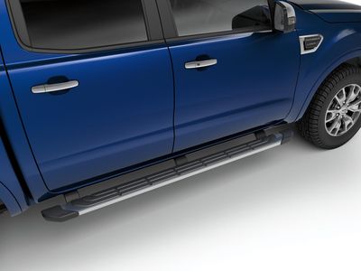 Ford Step Bars - 5 Inch Angular, Chrome, SuperCrew KB3Z16450DB