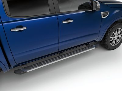 Ford Step Bars - 5 Inch Angular, Chrome, SuperCab KB3Z16450BB
