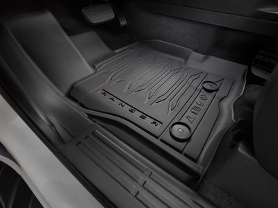 Ford Floor Mats - Black, 4-Piece Set, For Super Cab KB3Z2113300AA