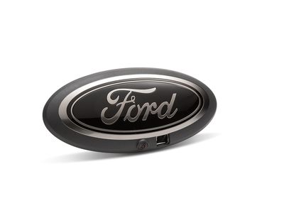 Ford Graphics, Stripes, and Trim Kits - Ford Oval Emblem, Smoke Chrome and Black Oval with Camera Provision LL3Z-9942528-C