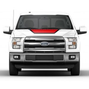 Ford Graphics, Stripes, and Trim Kits - Original Wraps, Hood Cowl Stripe Kit, Red and Black VFL3Z-9920000-H