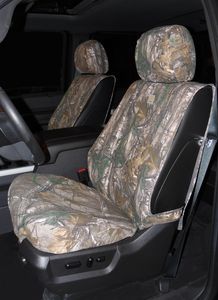 Ford Seat Covers - Carhartt RealTree Xtra Protective Seat Covers by Covercraft, Front Captain's Chair, Green Camo VGL3Z-15600D20-A