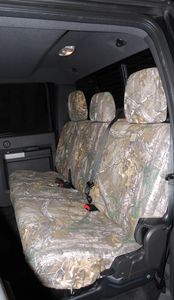 Ford VGL3Z-2663812-D Seat Covers - Realtree Protective by Covercraft, Rear Row, 60/40, w/Armrest, For SuperCrew, Realtree Brown VGL3Z-2663812-D Ford Seat Covers - Realtree Protective by Covercraft, Rear Row, 60/40, w/Armrest, For SuperCrew, Realtree Brown Product Photo 1 of 1